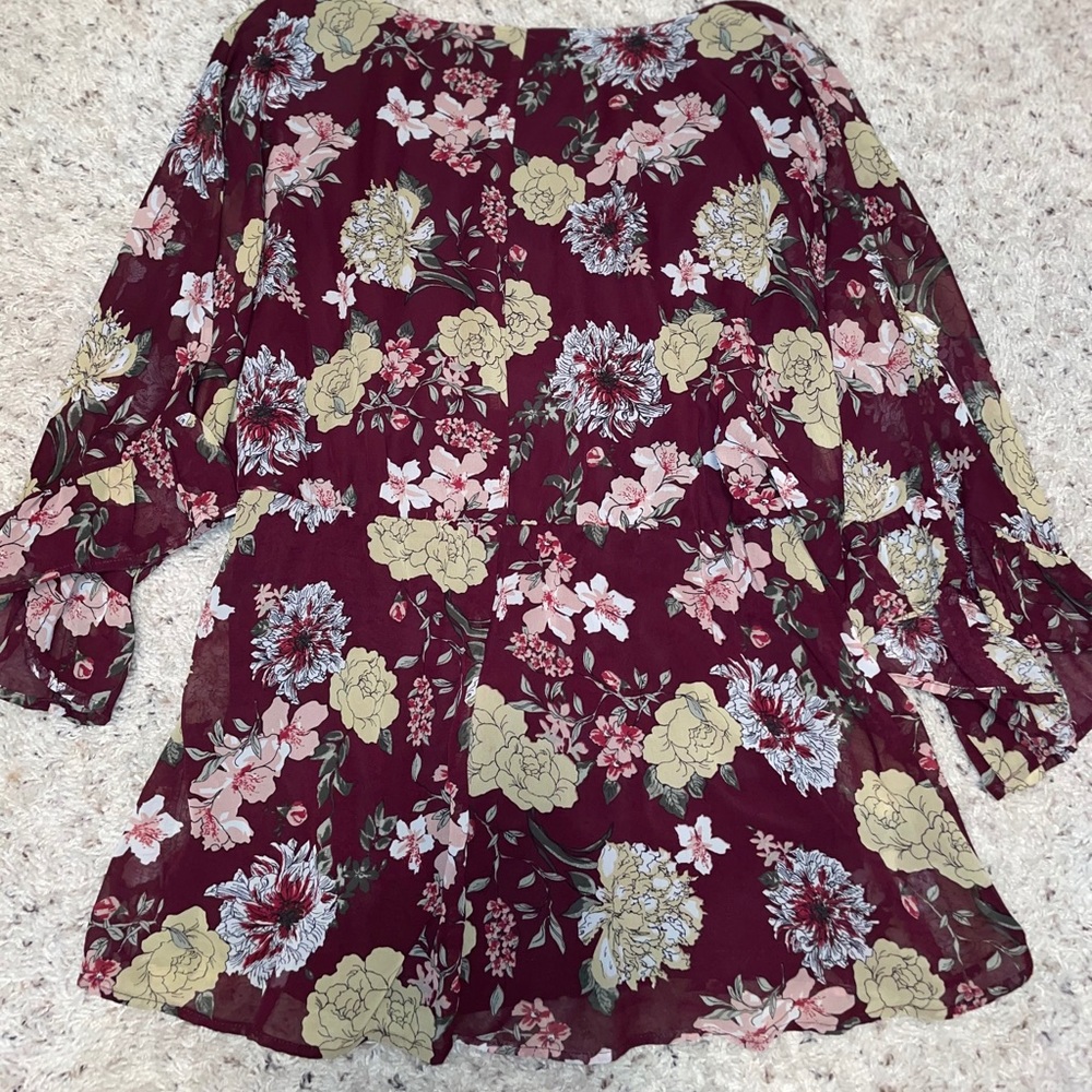 Floral dress shirt.